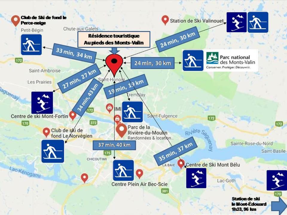 Au Pied Des Monts-Valin, Hebergement Touristique Saint-Honoré Kültér fotó